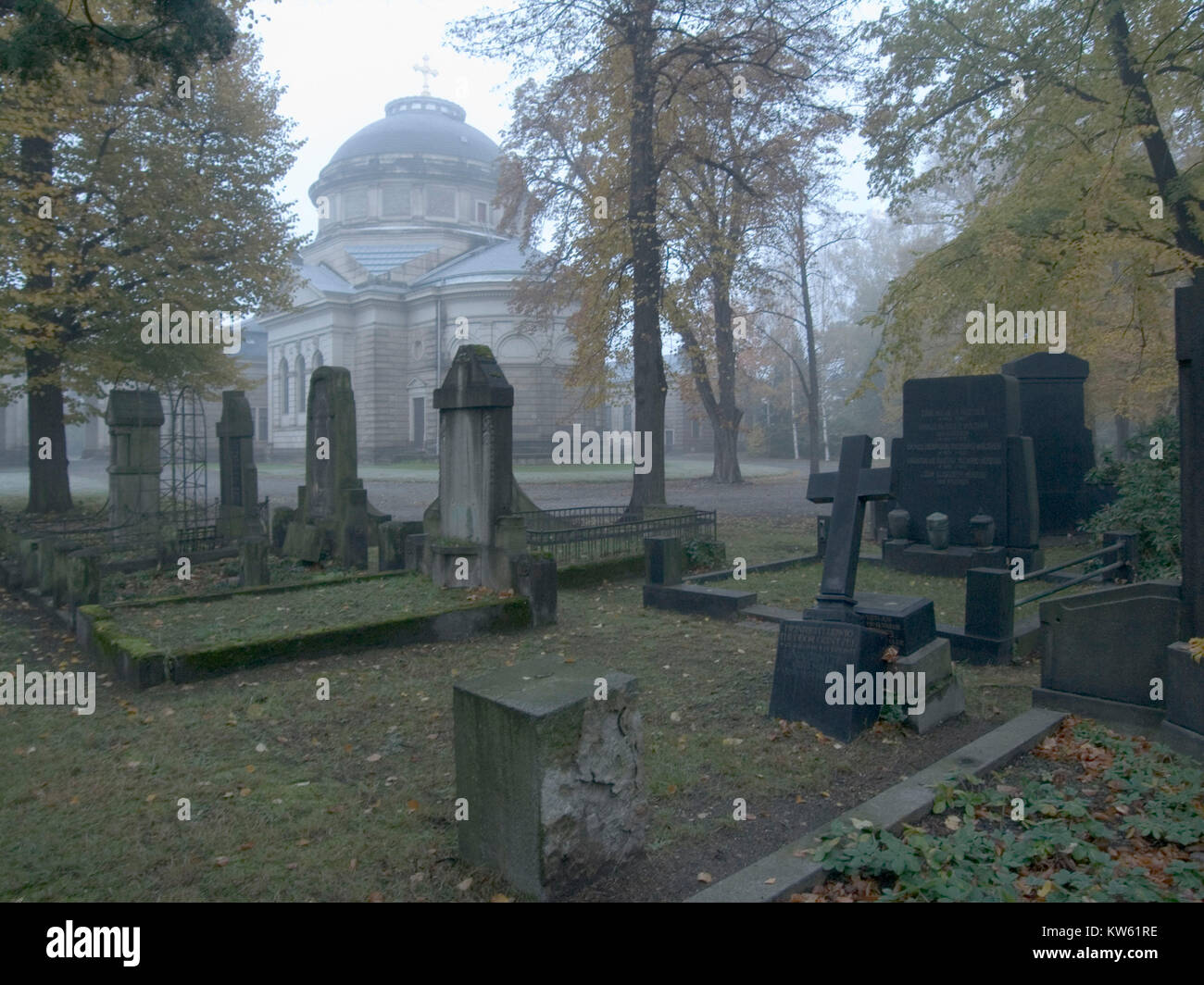 Johannisfriedhof in Dresden Stock Photo