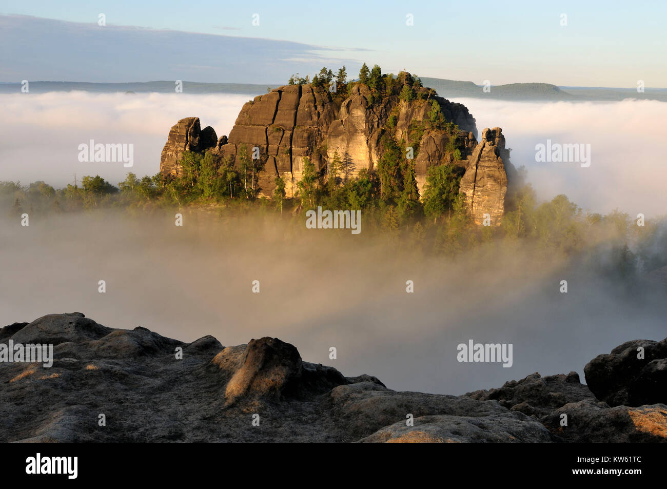 Elbsandsteingebirge, summit, peak, rock, rock, rocky, rocky, rushing stone, rock scenery, sandstone, sandstone rock, Elbsandstein, nature, nature, nat Stock Photo