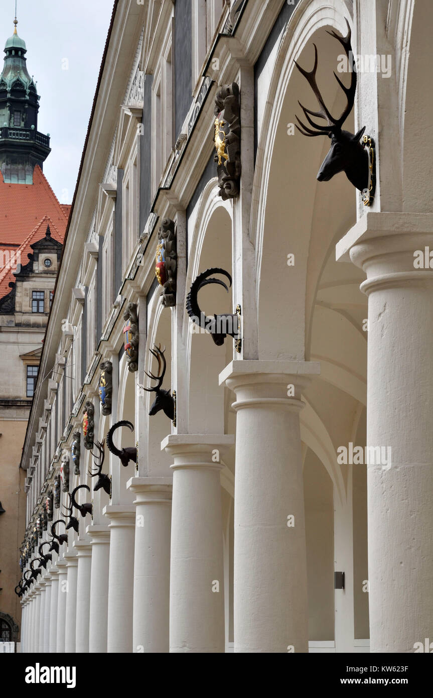 Dresden stable court, Dresden Stallhof Stock Photo