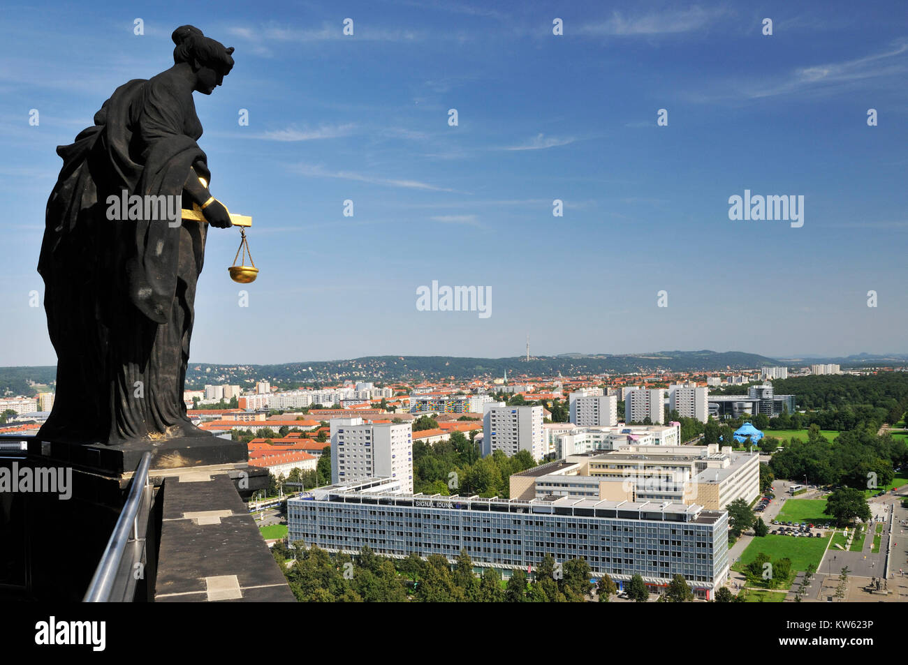 Dresden of the city hall tower, Dresden vom Rathausturm Stock Photo