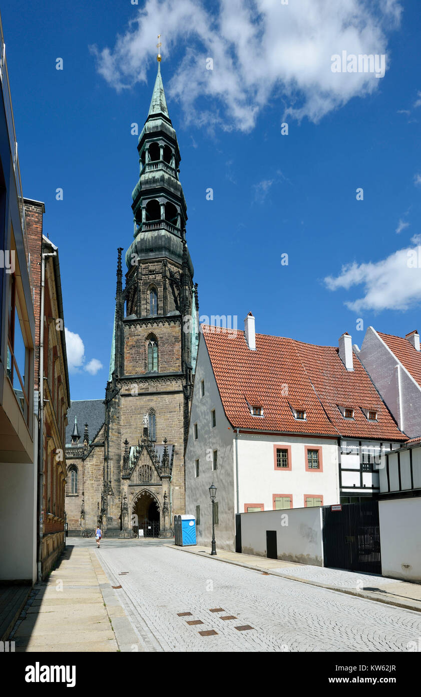 Saxony, Zwickau, church Saint Marien at the cathedral court, Sachsen, Kirche Sankt Marien am Domhof Stock Photo