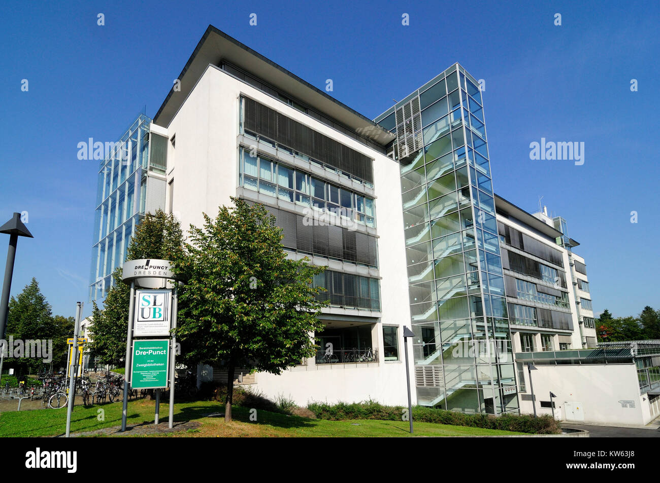 Mehrzweckgebaeude of the University of Technology of Dresden in the Zellschen way, Europe, europe, europaen, European, European, European, European, c Stock Photo