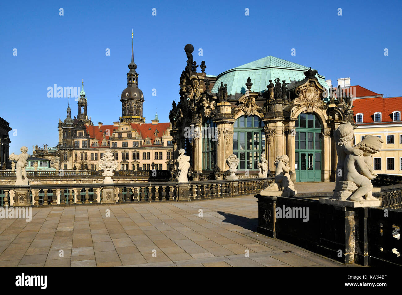 Dresden kennel, Dresden Zwinger Stock Photo