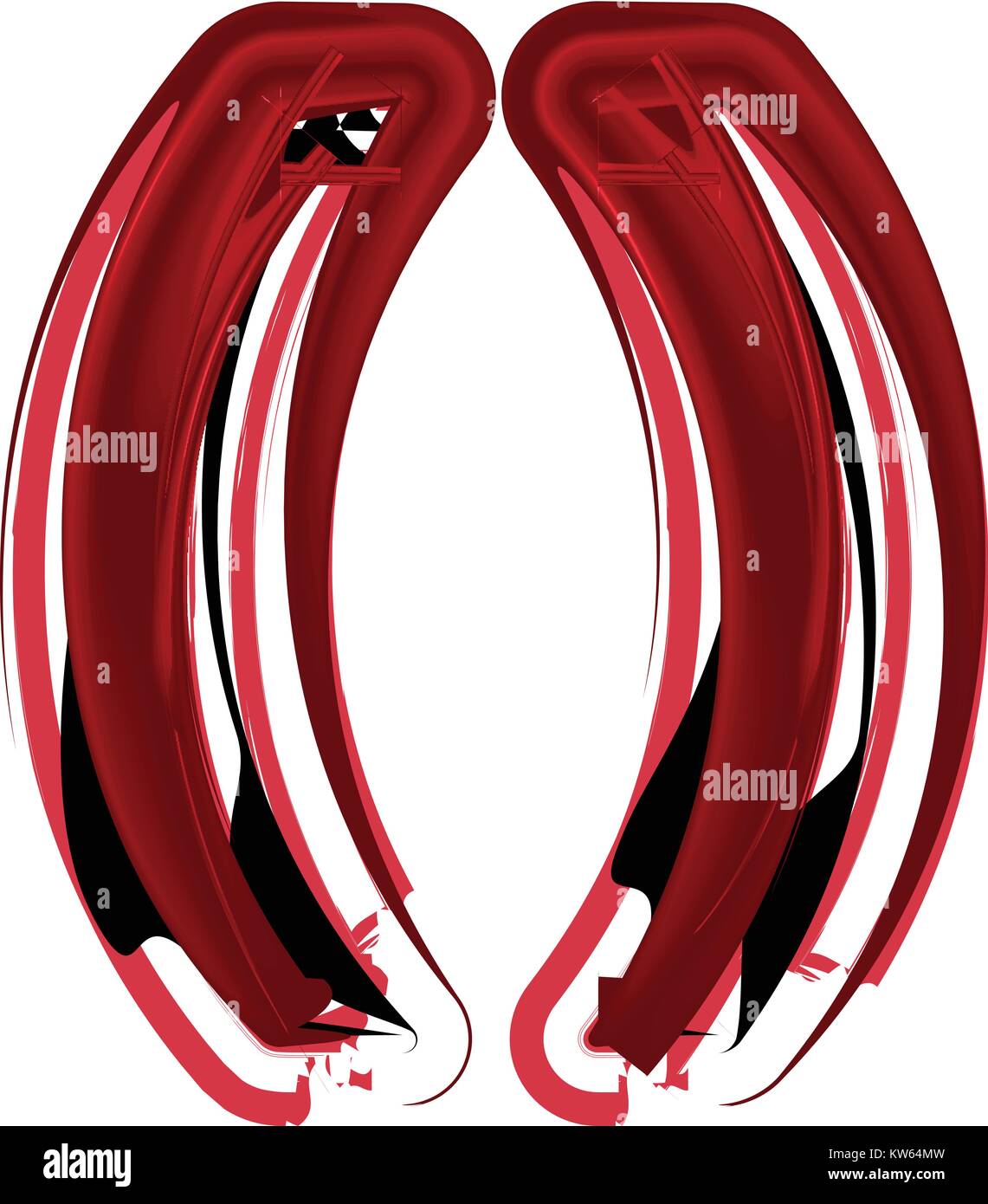 Abstract vector illustration drawing of parenthesis Symbol Stock Vector