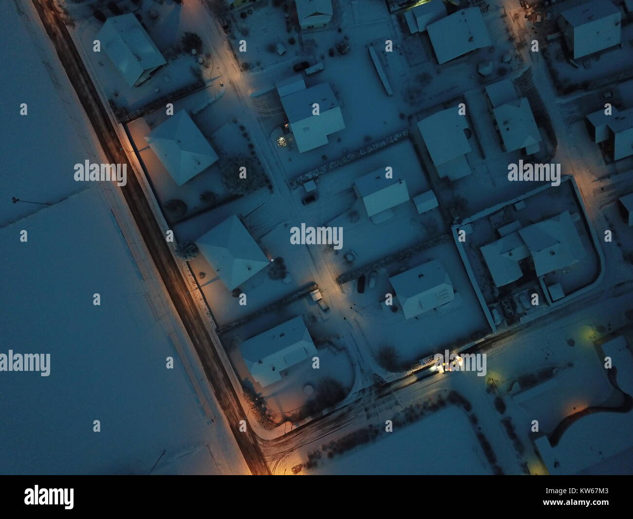 Village in the winter Stock Photo - Alamy