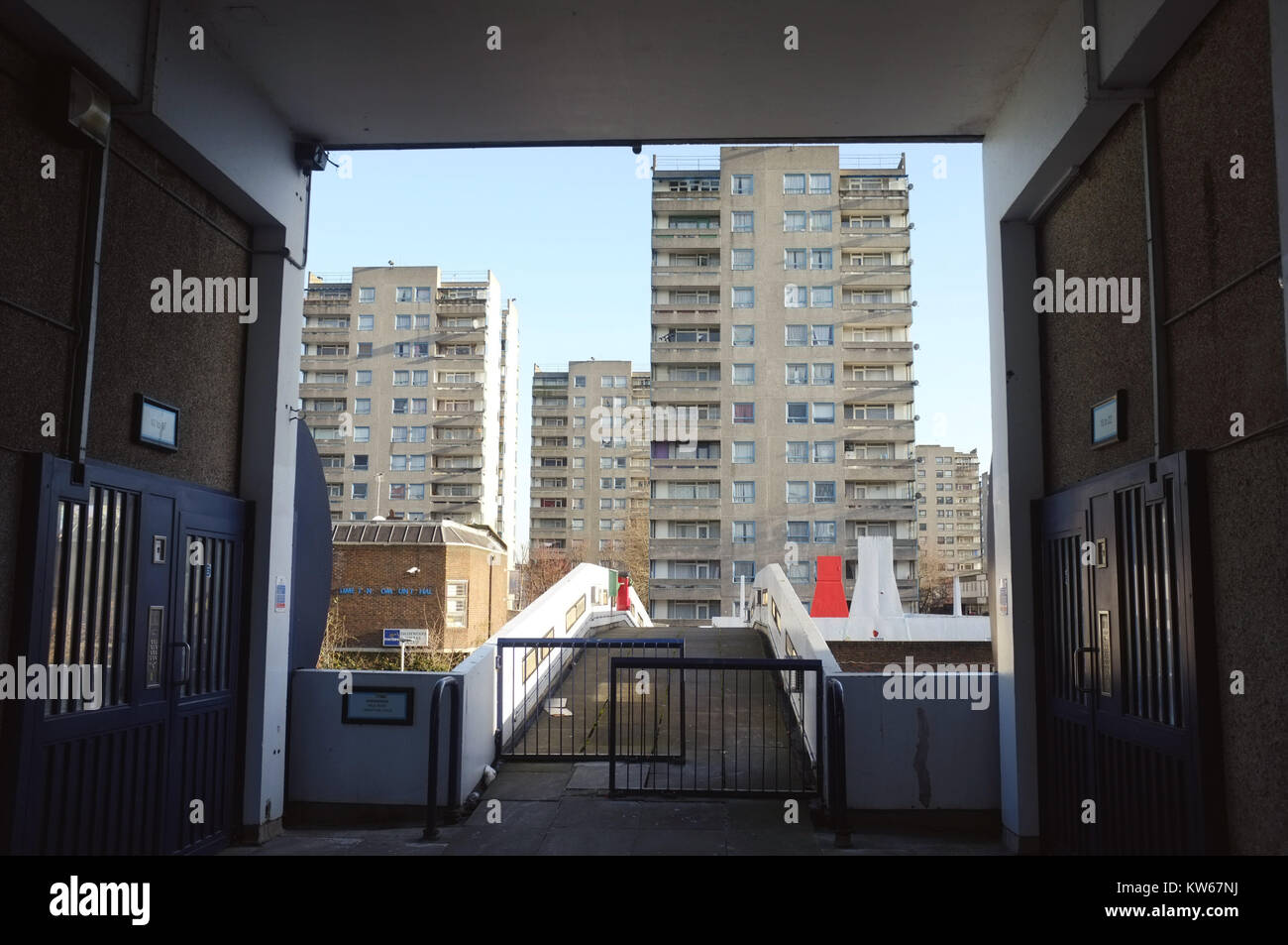 Postwar housing estate, Thamesmead, near Abbey Wood, southeast London