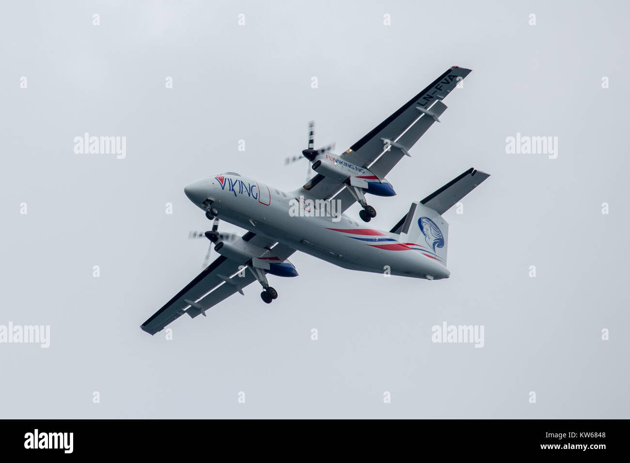Stokmarknes Norway July 12 17 A Bombardier Dash 8 100 Plane In Stock Photo Alamy