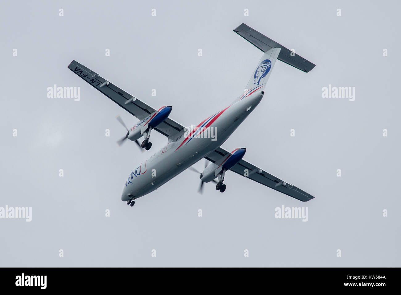 Stokmarknes Norway July 12 17 A Bombardier Dash 8 100 Plane In Stock Photo Alamy