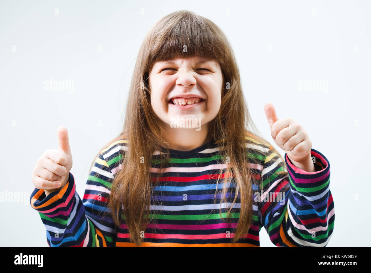 Portrait of cheerful child Stock Photo