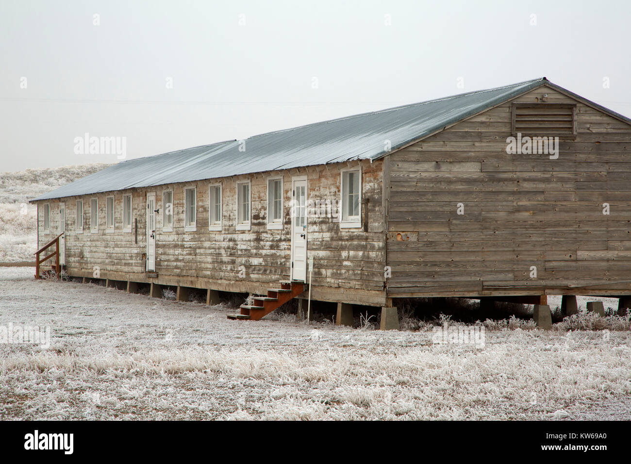 Living Barracks, Minidoka National Historic Site, Idaho Stock Photo