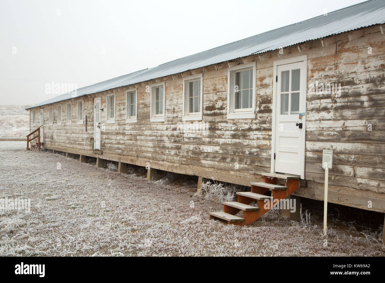 Living Barracks, Minidoka National Historic Site, Idaho Stock Photo