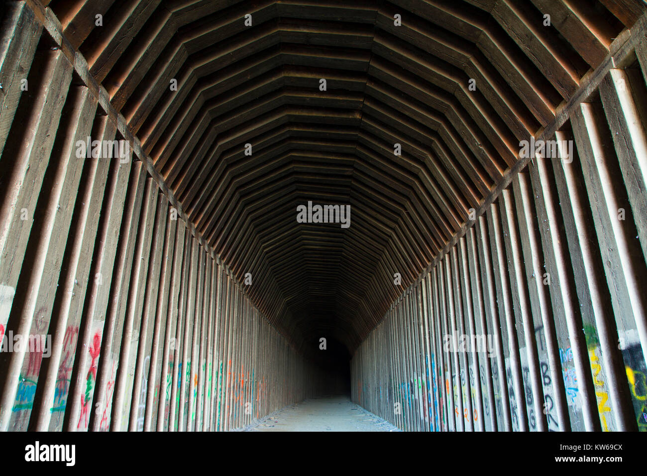 Cartwright Tunnel, Sundheim Park, McKenzie County, North Dakota Stock
