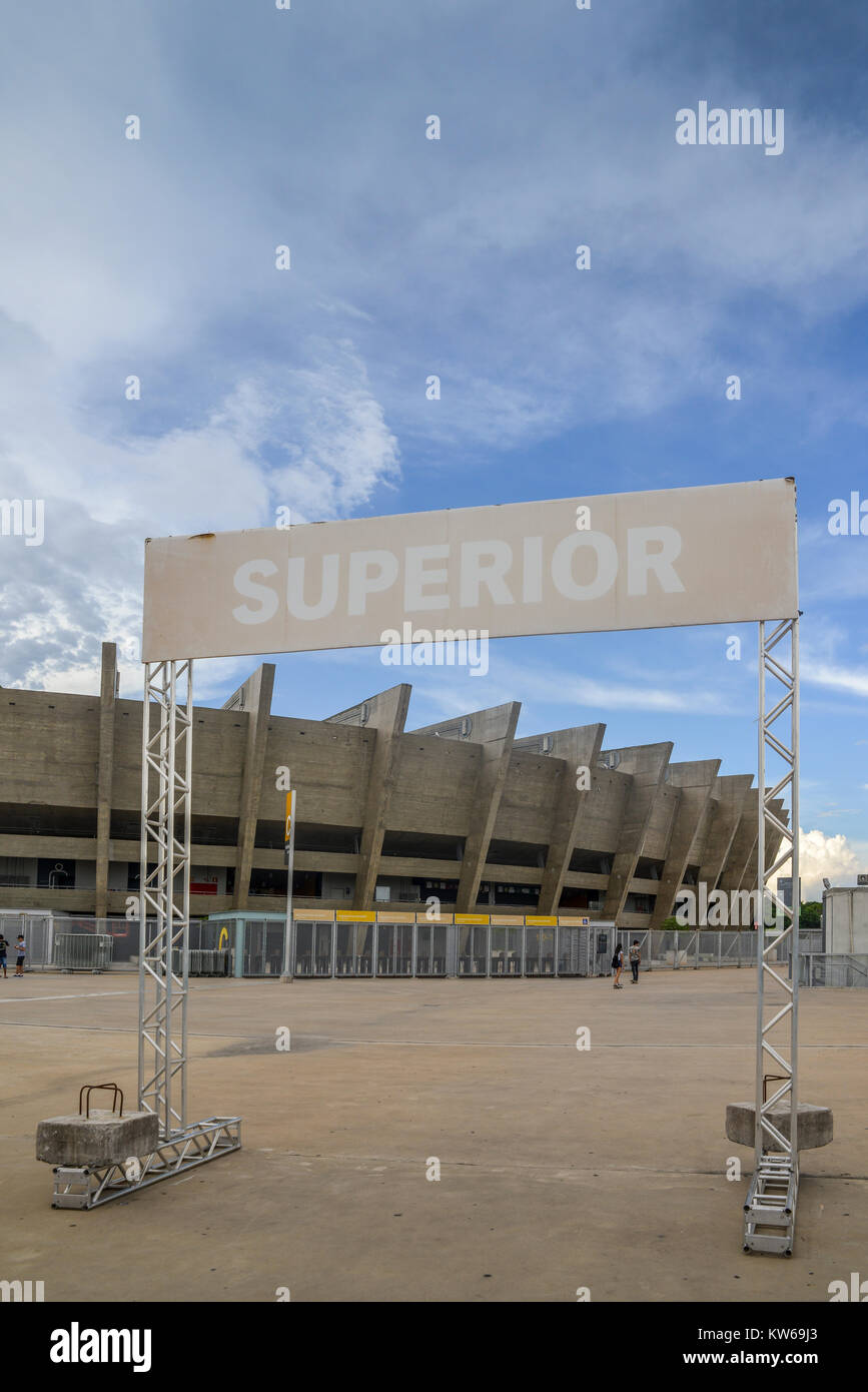 Mineirao is the largest football stadium in the state of Minas Gerais, Brazil. It was established in 1965, and hosts games from Atletico Mineiro Stock Photo
