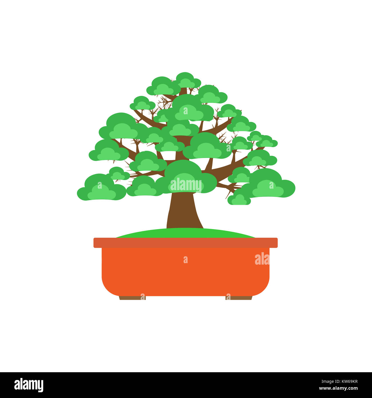 Bonsai Tree Silhouette Cut Out Stock Images & Pictures - Alamy