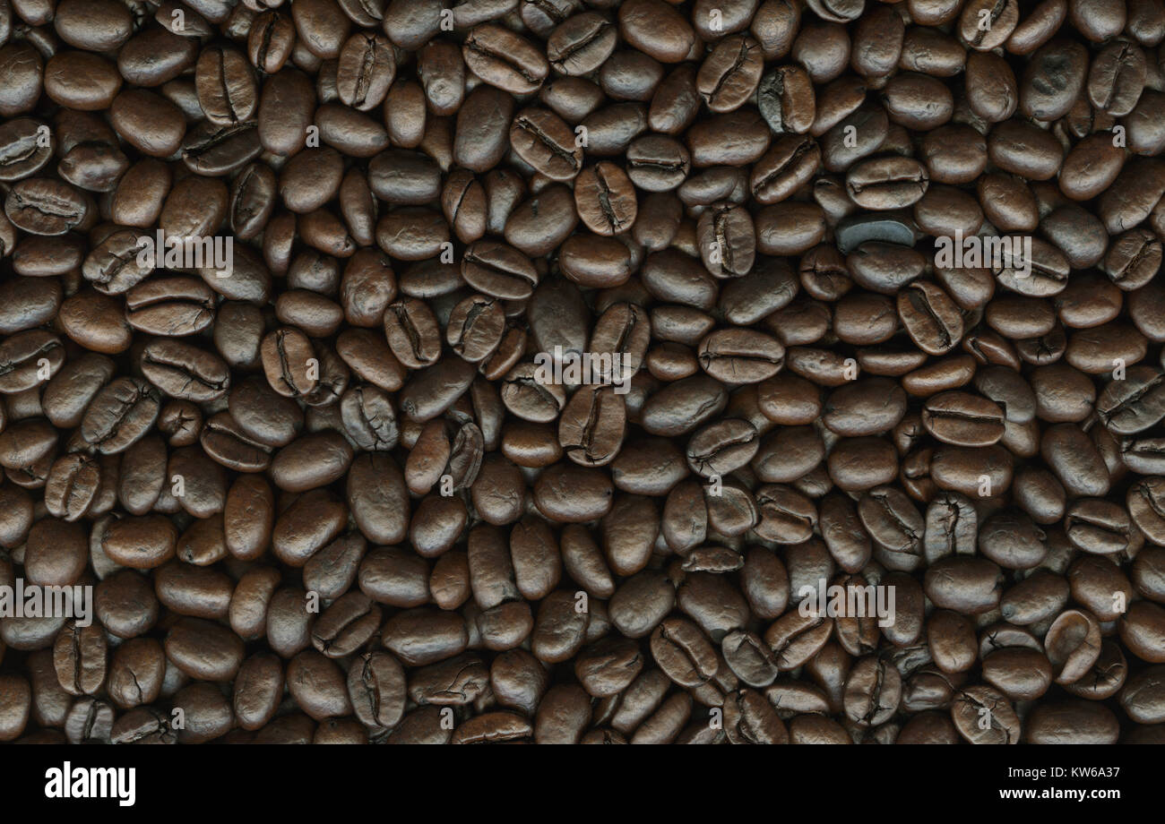 French roasted coffee beans Stock Photo