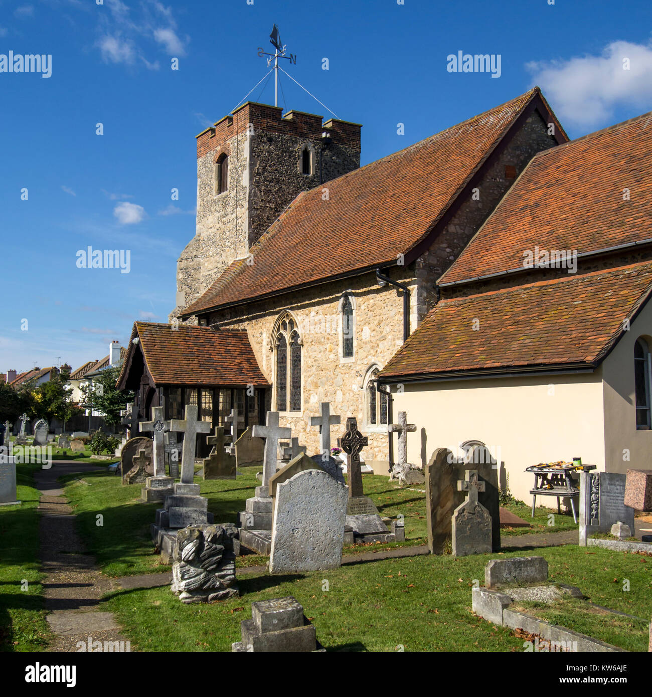 St Andrews Parish Church, South Shoebury, Essex, UK Stock Photo