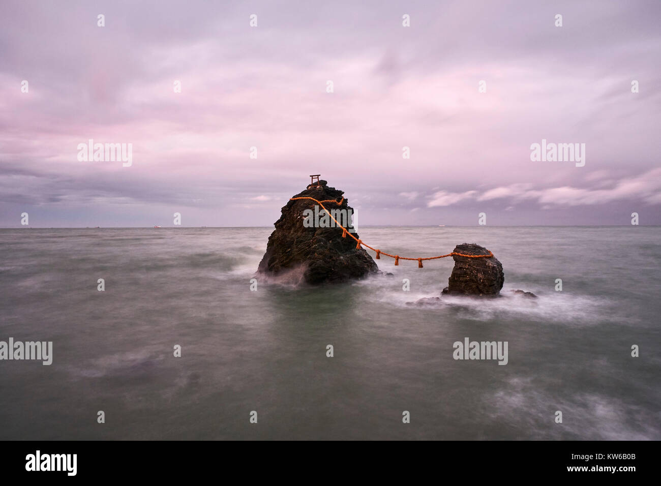 Japan, Honshu island, Ise Shima, Mie region, Futami, Meoto-Iwa (Wedded ...