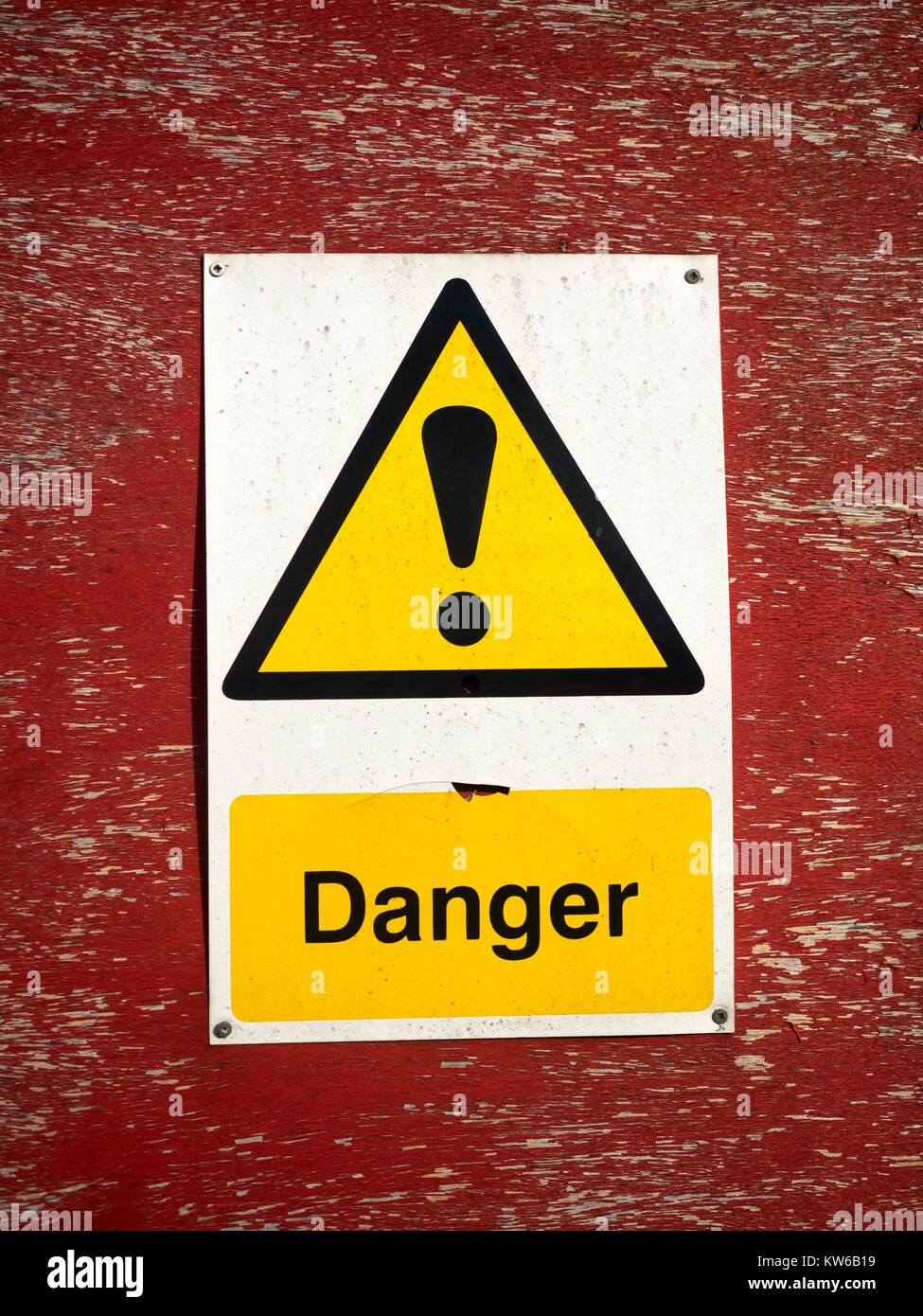 SOUTHEND-ON-SEA, ESSEX, UK - OCTOBER 27, 2017: Health and Safety Warning Sign - Danger Stock Photo