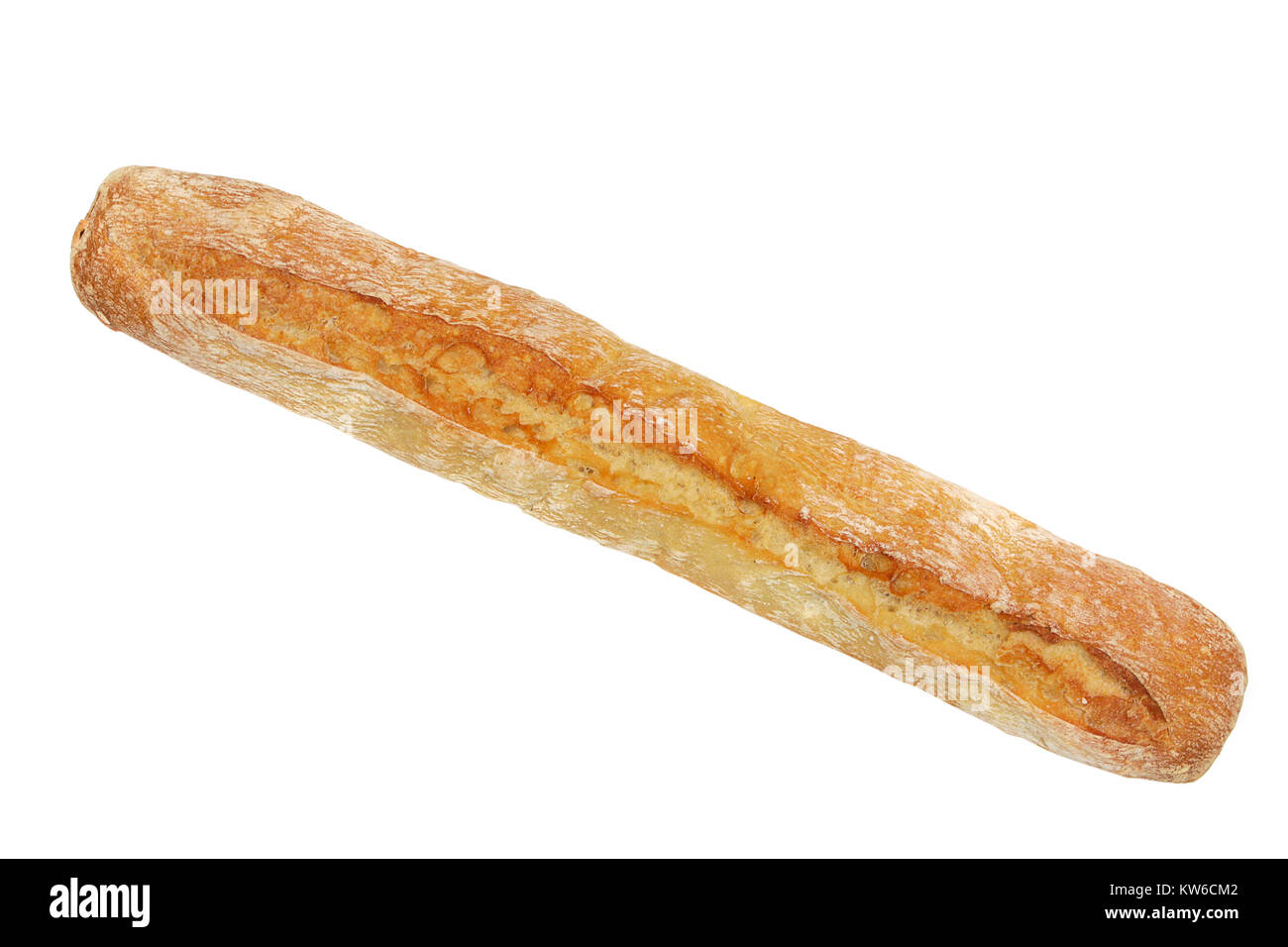 french or italian baguette isolated on white background Stock Photo - Alamy