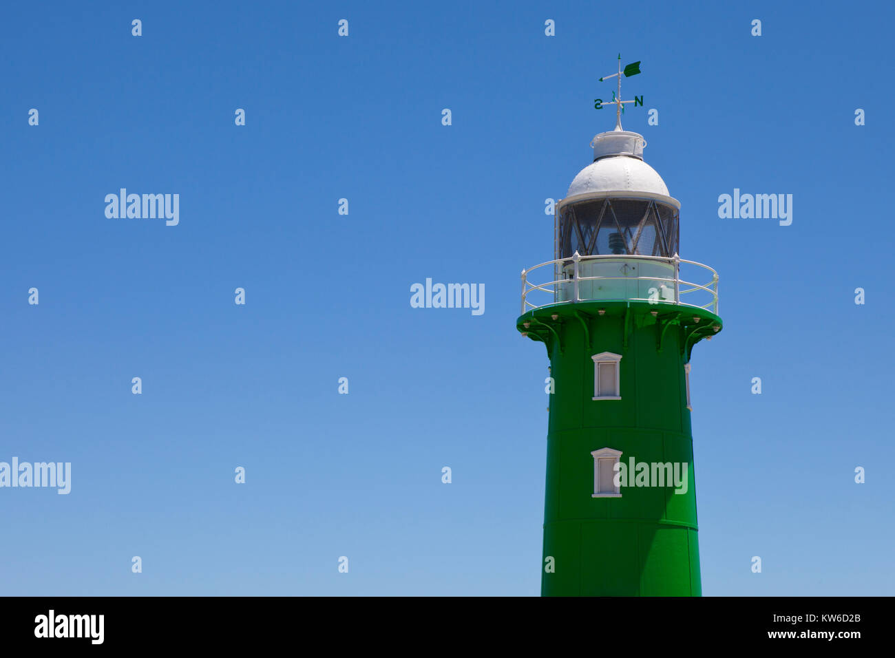 Fremantle lighthouse green cast iron, Perth Western Australia. Stock Photo