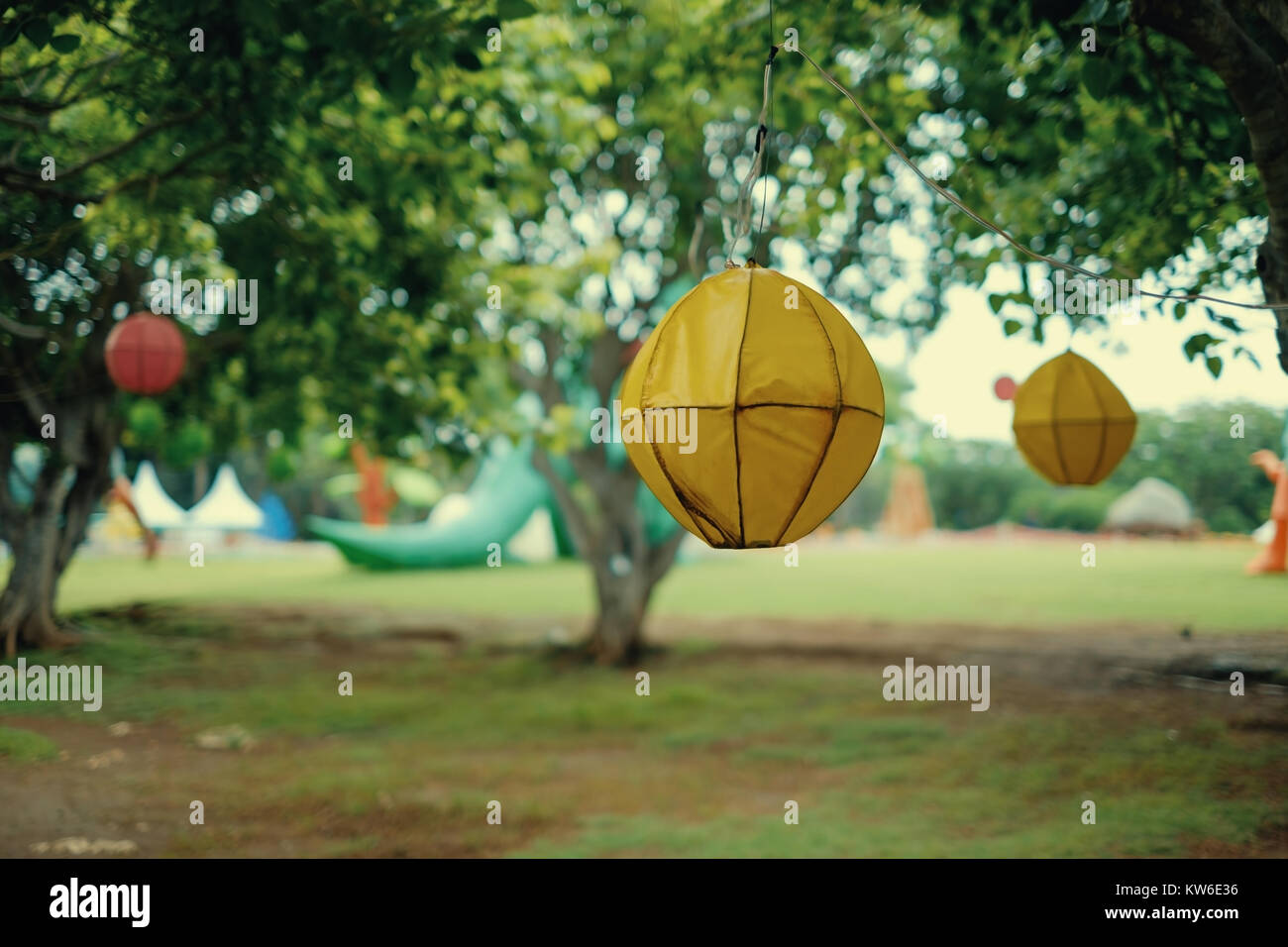 Lanterns on trees hi-res stock photography and images - Alamy