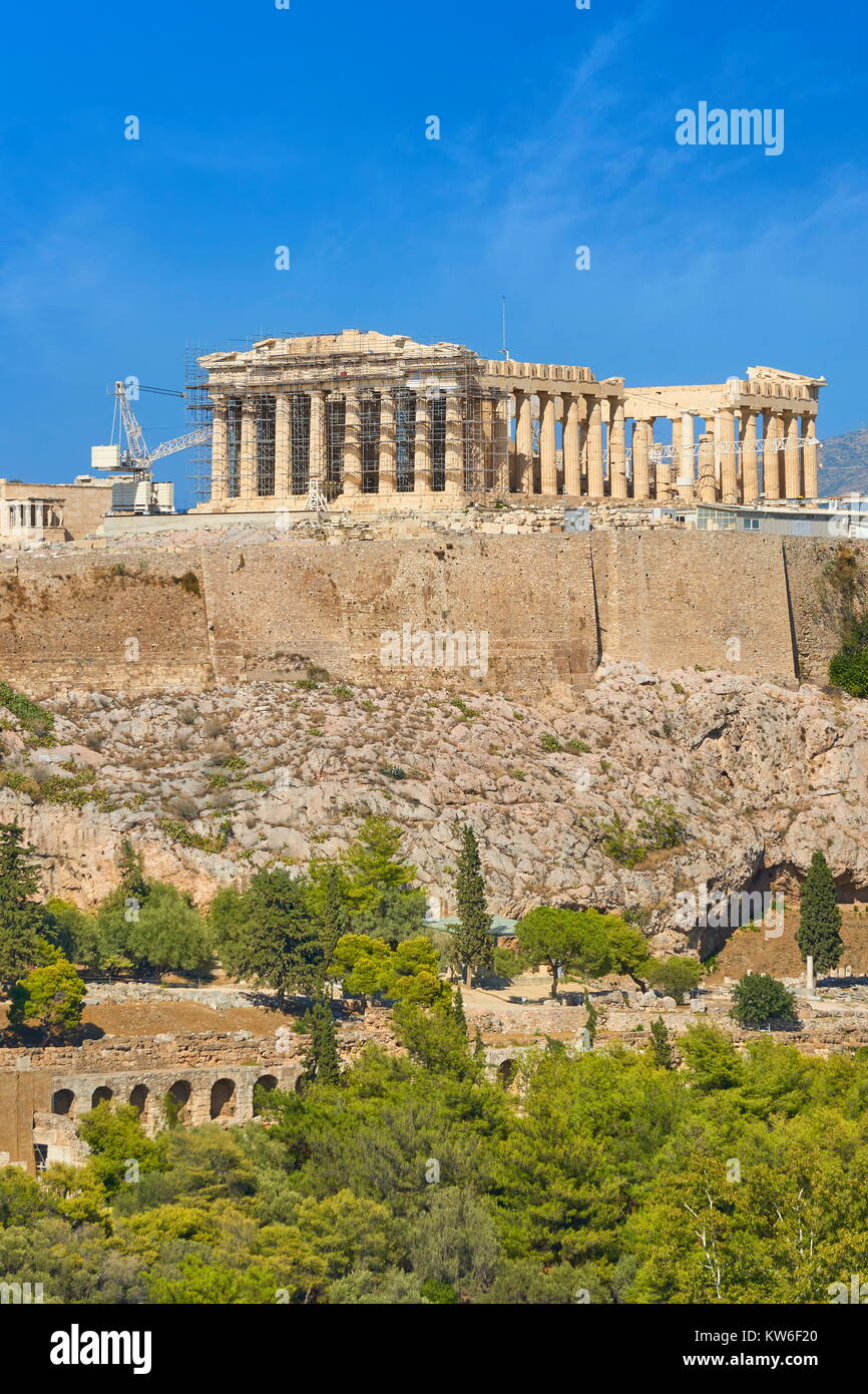 View at Parthenon, Acropolis, Athens, Greece Stock Photo