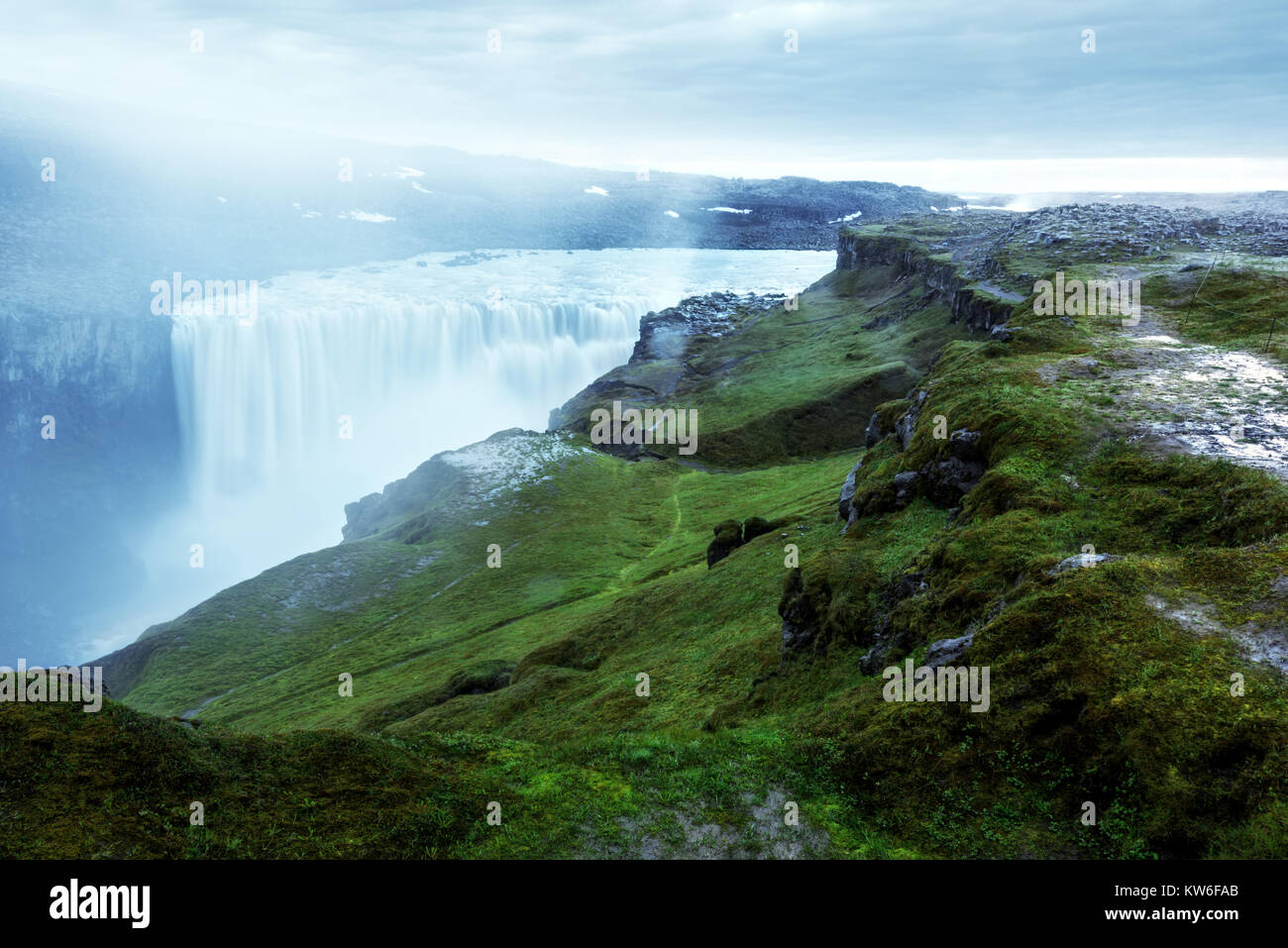 Most powerful waterfall Dettifoss Stock Photo