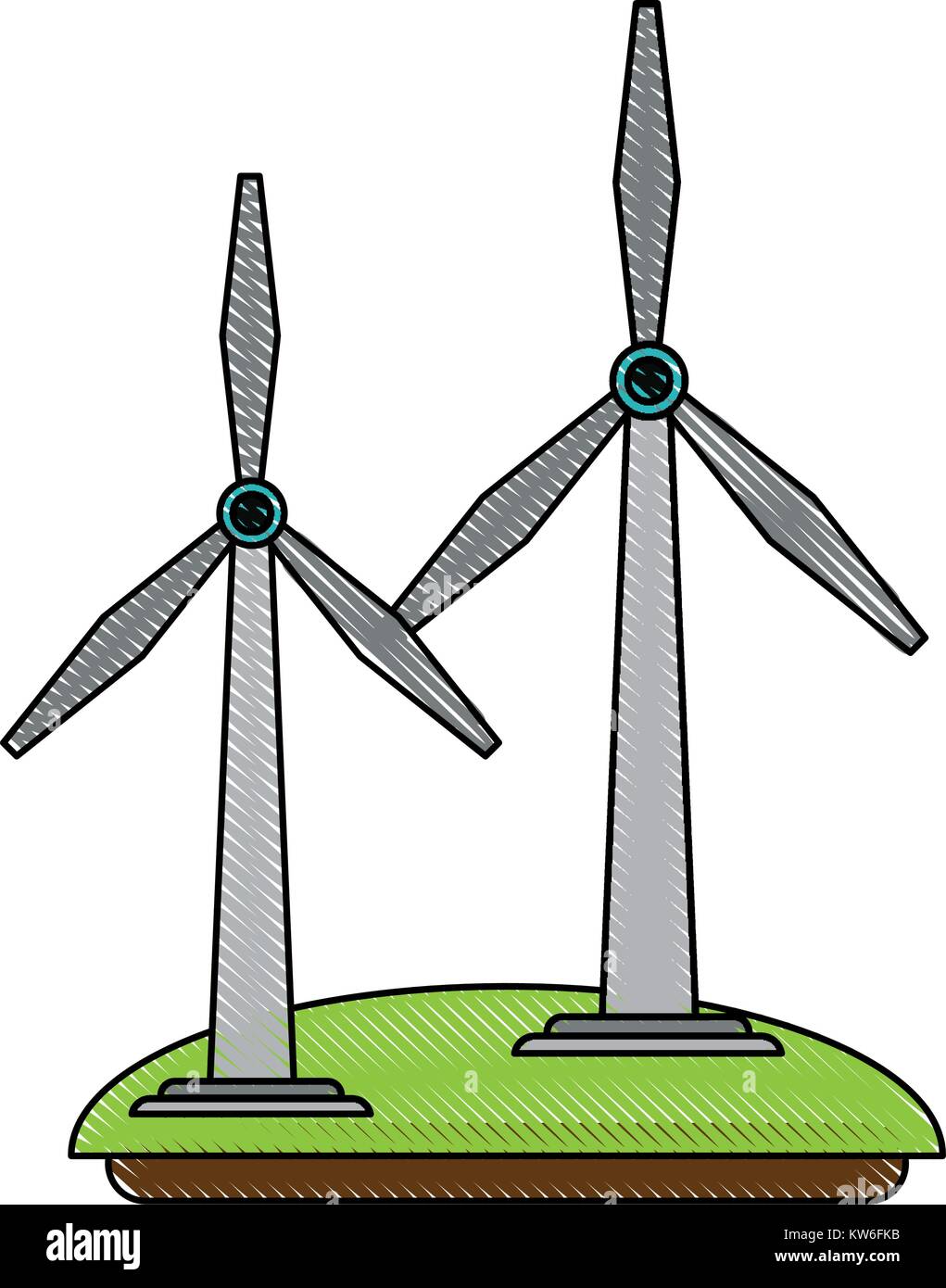 Wind turbines green energy Stock Vector Image & Art - Alamy