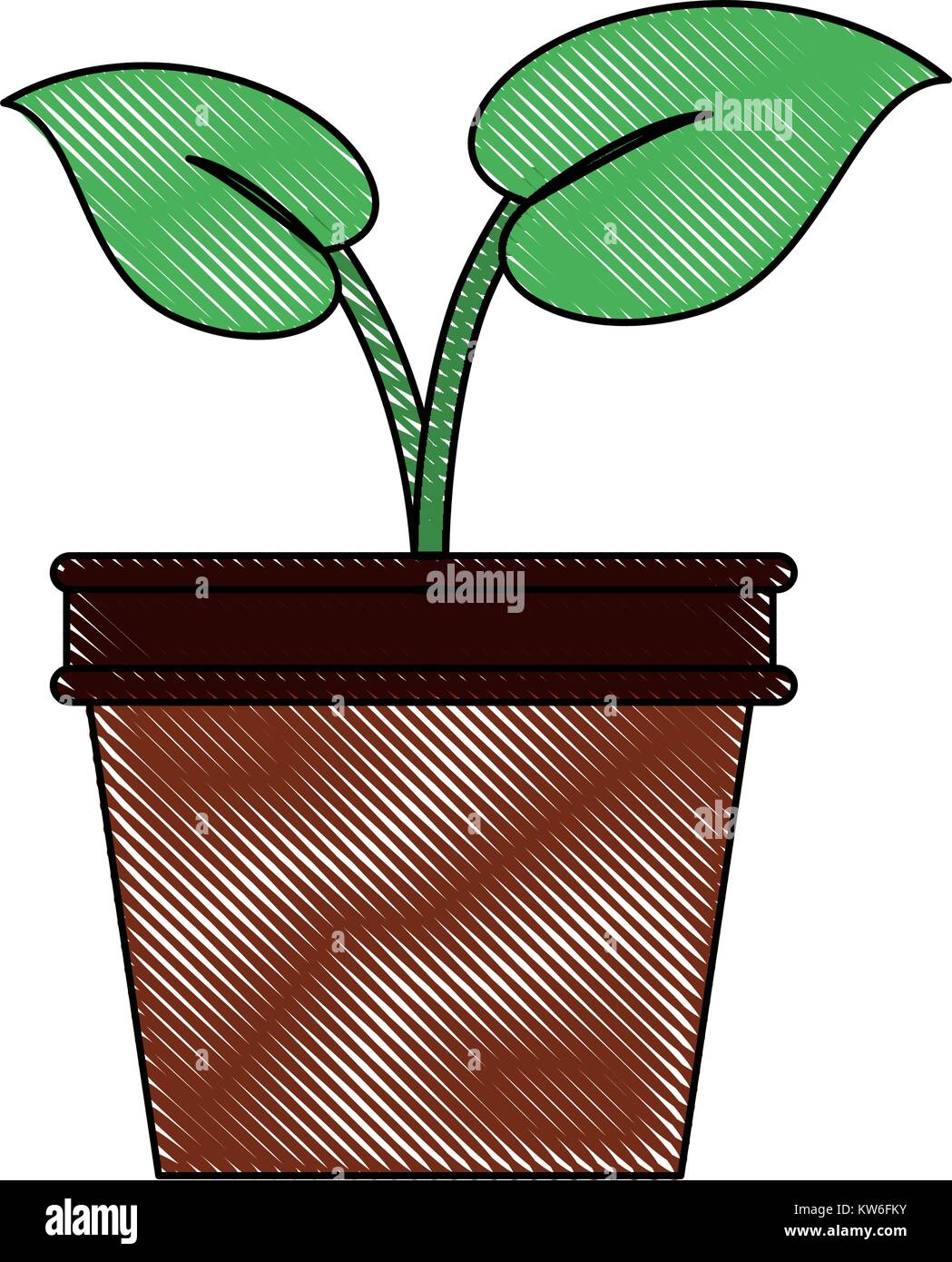 Plant in pot Stock Vector Image & Art - Alamy