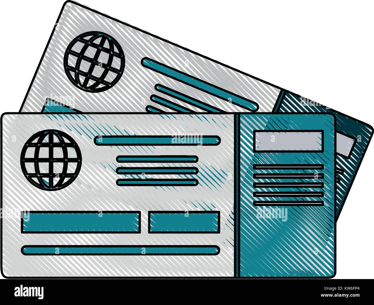 Flight ticket isolated Stock Vector Image & Art - Alamy