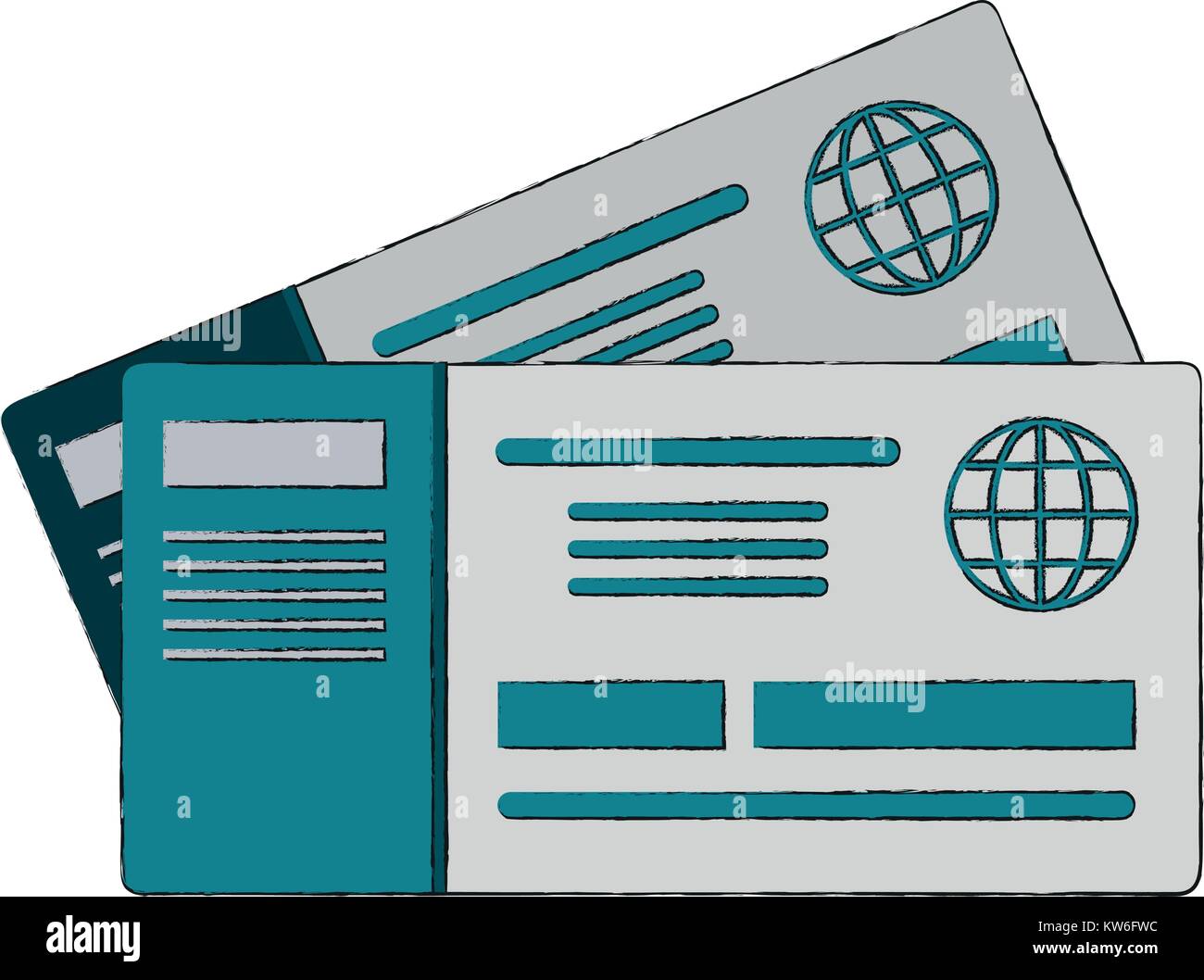 Flight tickets isolated Stock Vector Image & Art - Alamy