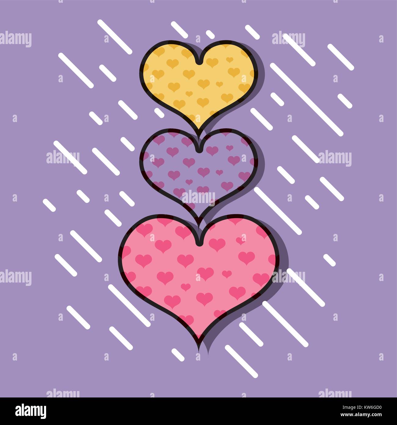 hearts symbol of love and passion design vector illustration Stock ...