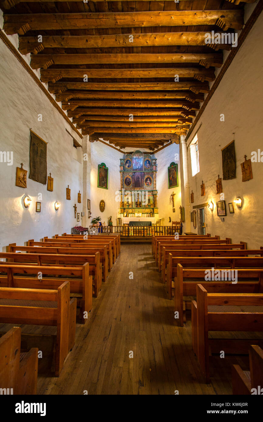 San Miguel Mission Chapel, Santa Fe, New Mexico Stock Photo