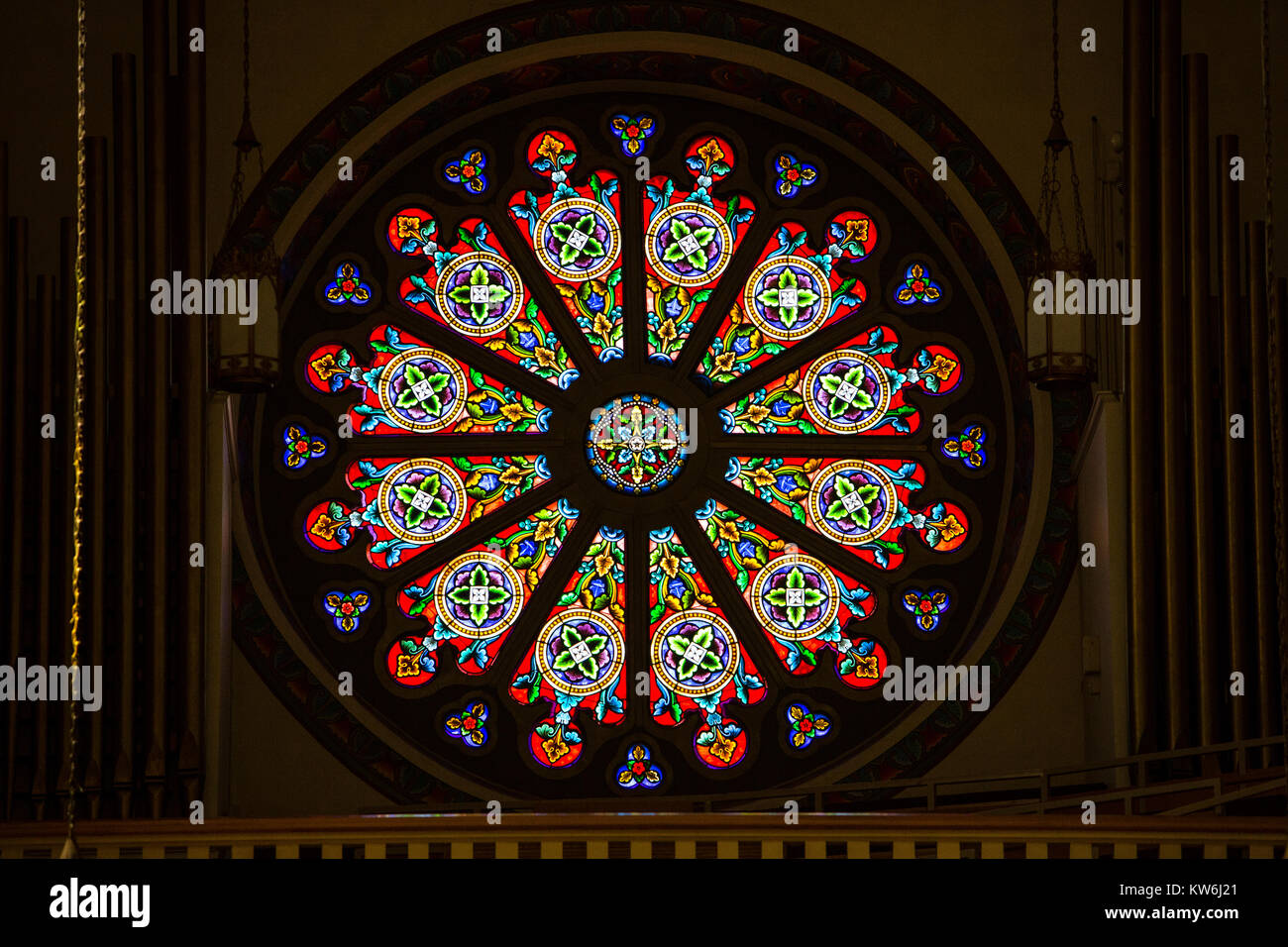 Cathedral Basilica of St. Francis of Assisi, Santa Fe, New Mexico Stock Photo