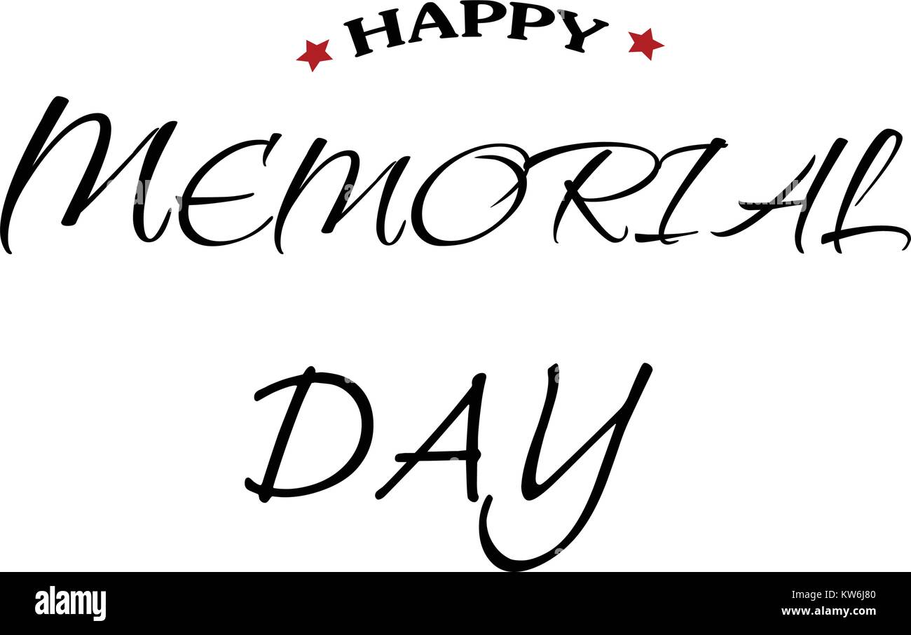 Happy Memorial Day Stock Vector Image & Art Alamy