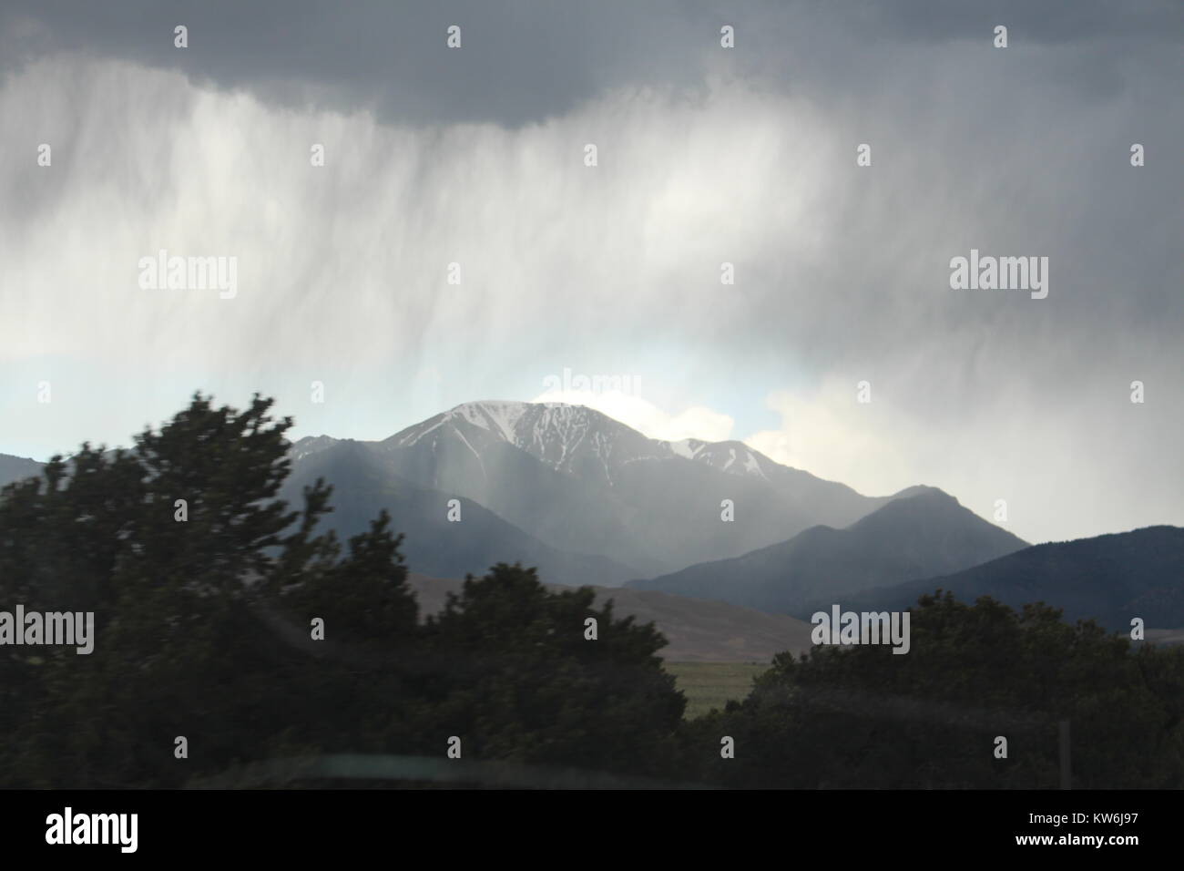 Colorado mountains in the rain Stock Photo - Alamy