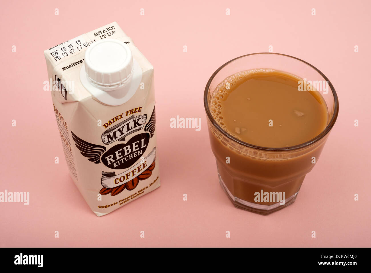 Rebel Kitchen coconut milk Stock Photo