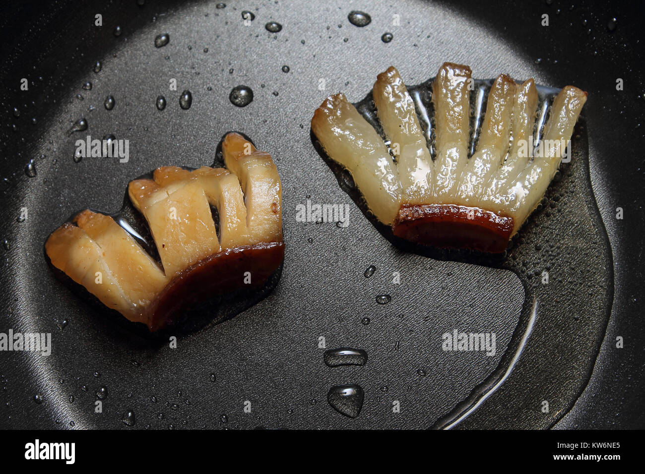Melting fat baking and cooking grease bacon Stock Photo Alamy