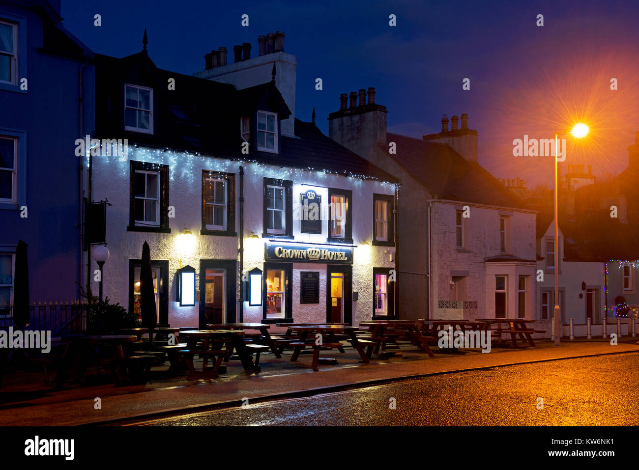 The Crown Hotel, Portpatrick, Dumfries and Galloway, Scotland, UK Stock Photo