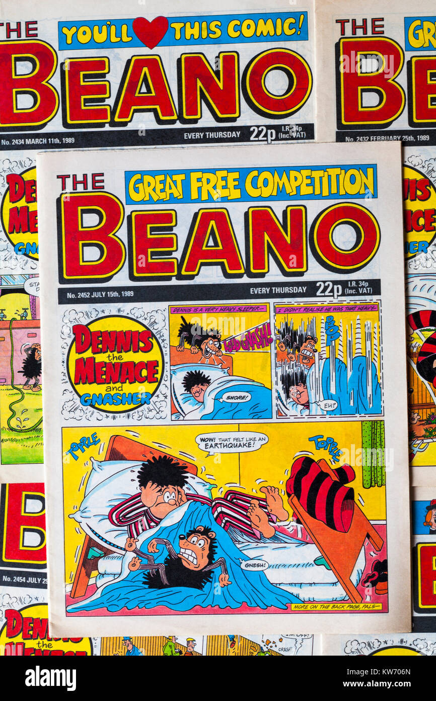 Beano comic, Beano comics Stock Photo