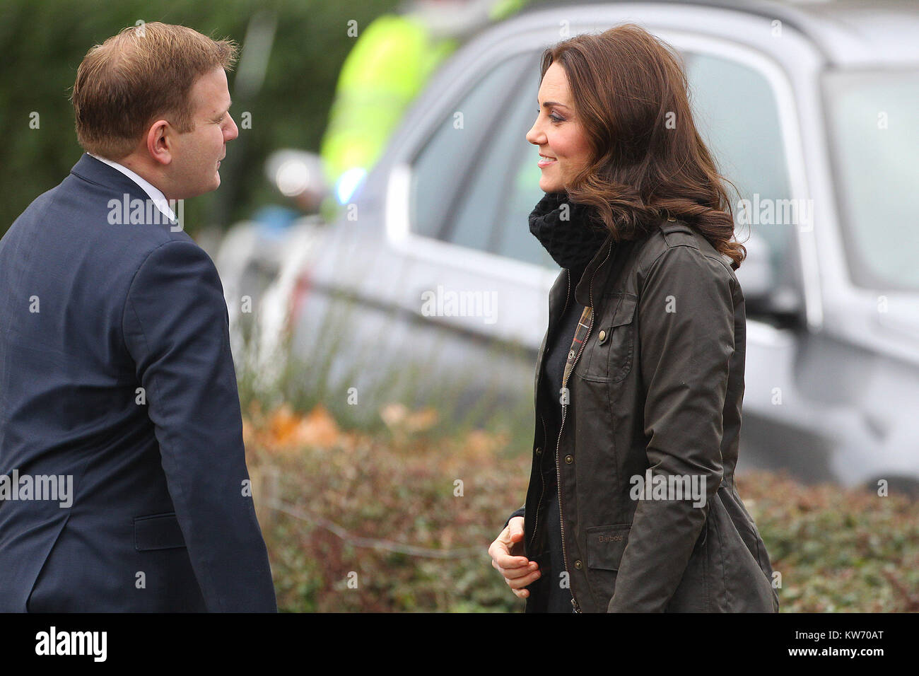 The Duchess of Cambridge visits Robin Hood Primary School to celebrate their work with the Royal Horticultural Society (RHS) Campaign for School Gardening.  Featuring: Kate Middleton Where: Kingston Upon Thames, United Kingdom When: 29 Nov 2017 Credit: WENN.com Stock Photo