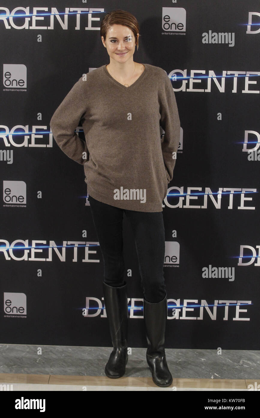 MADRID, SPAIN - APRIL 03: Shailene Woodley attend a photocall for