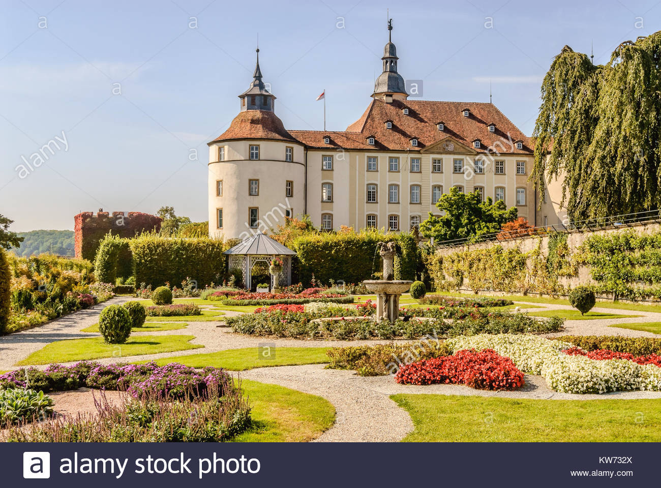 Castle Langenburg In Baden Wuertemberg Southern Germany Garten