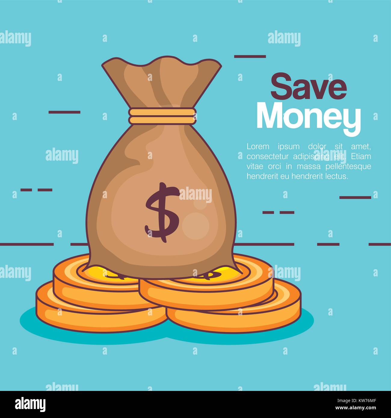 save money bag icon Stock Vector Image & Art - Alamy