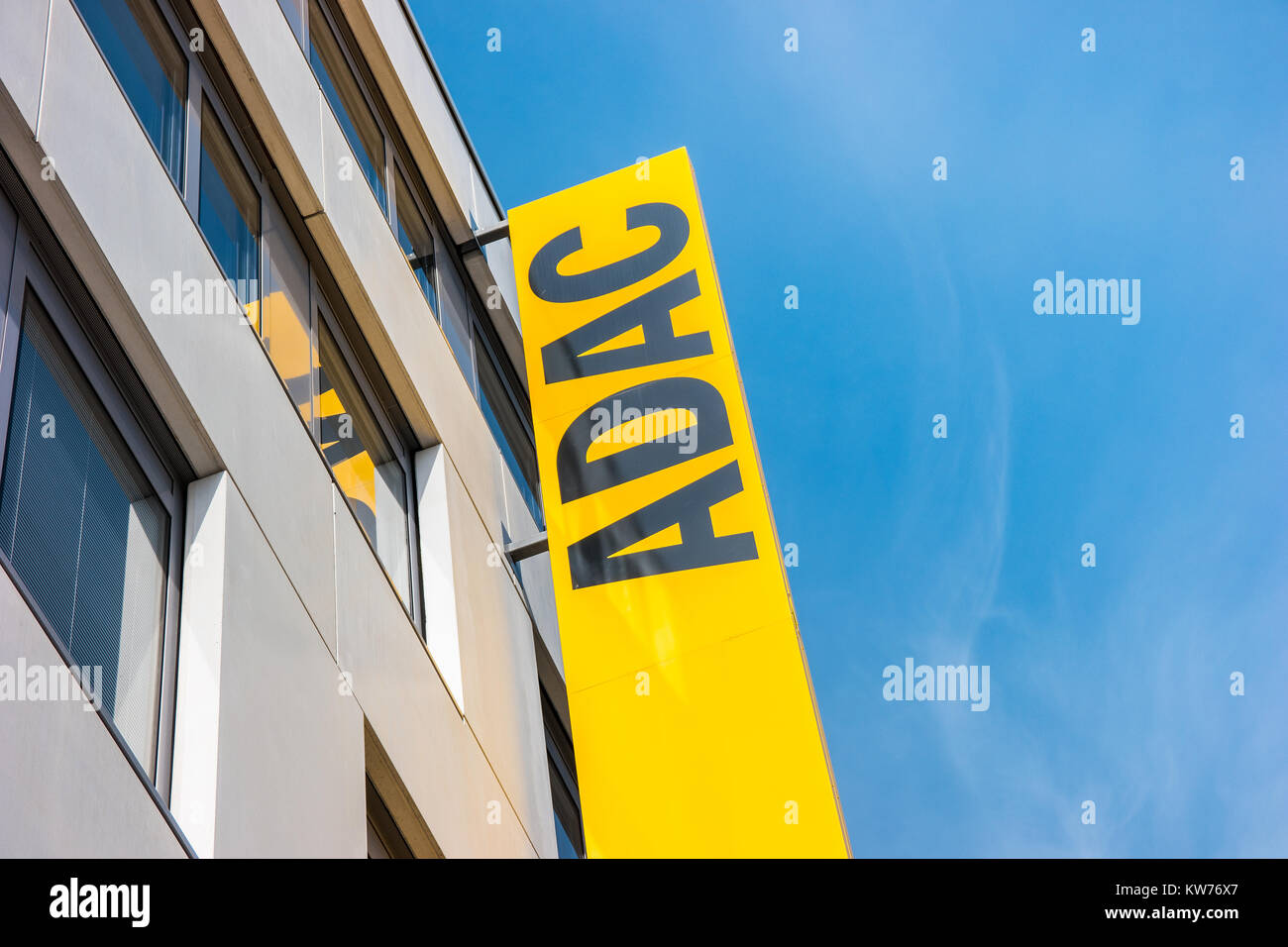 Adac logo. The ADAC is an automobile club in Germany, founded in 1903. With more than 18 million members in May 2012, it is alargest automobile club Stock Photo