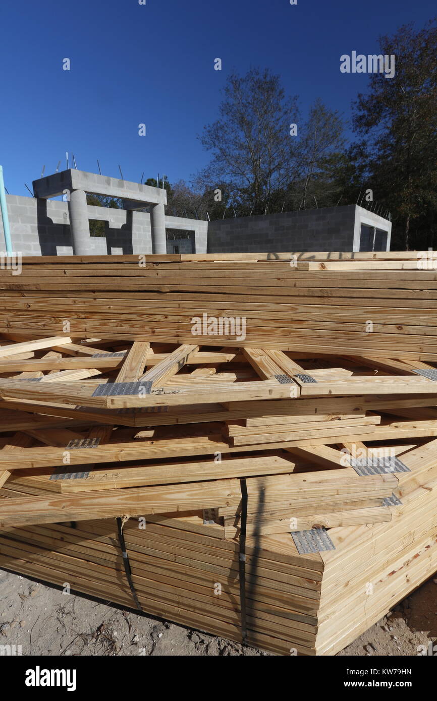 New home construction in central Florida Stock Photo Alamy