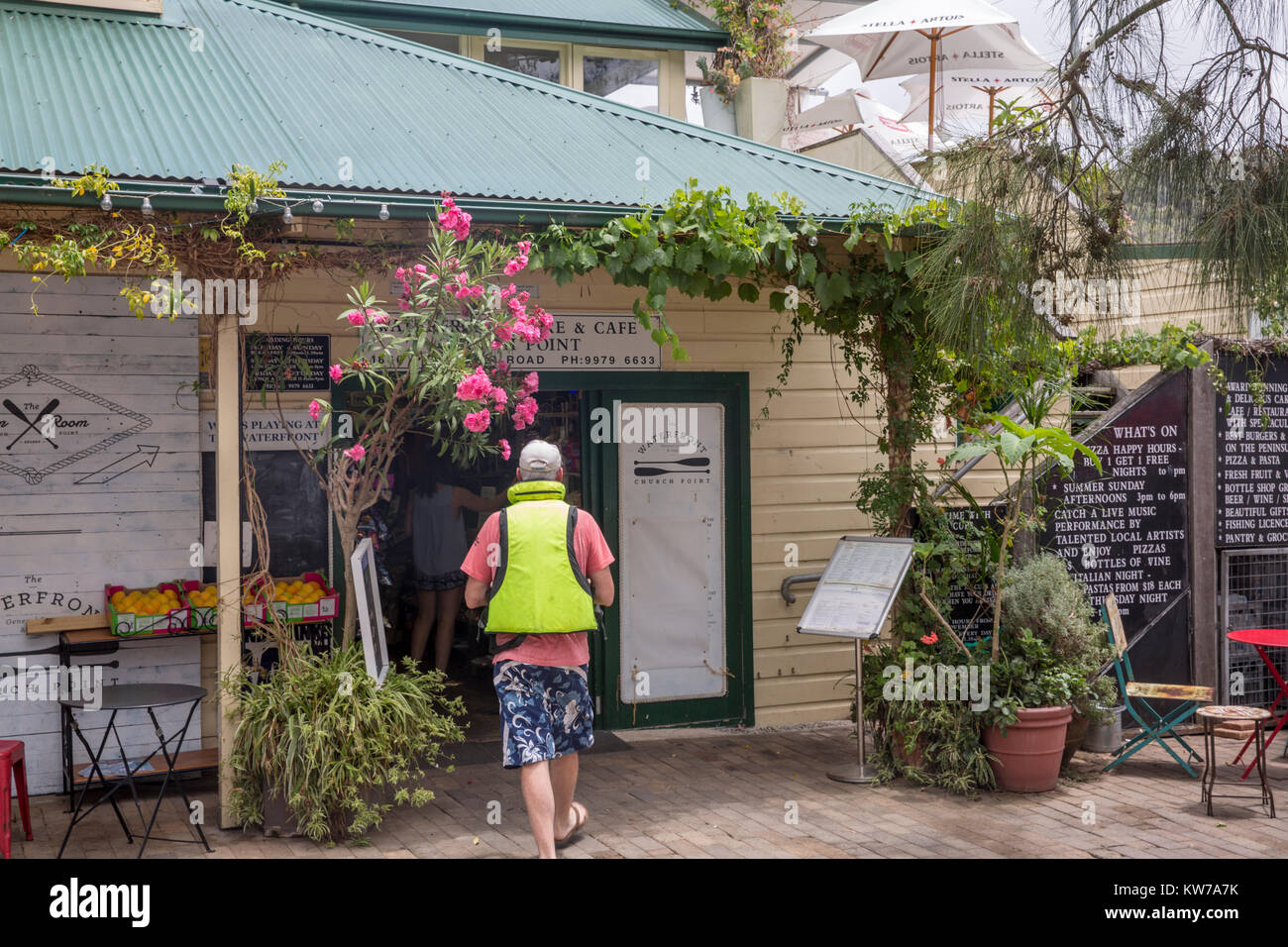 General store at Church Point in Pittwater,North Sydney,Australia Stock