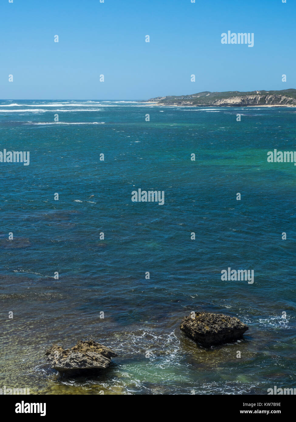 The West Australian coast at Gnarabup in Margaret River, Western Australia. Stock Photo