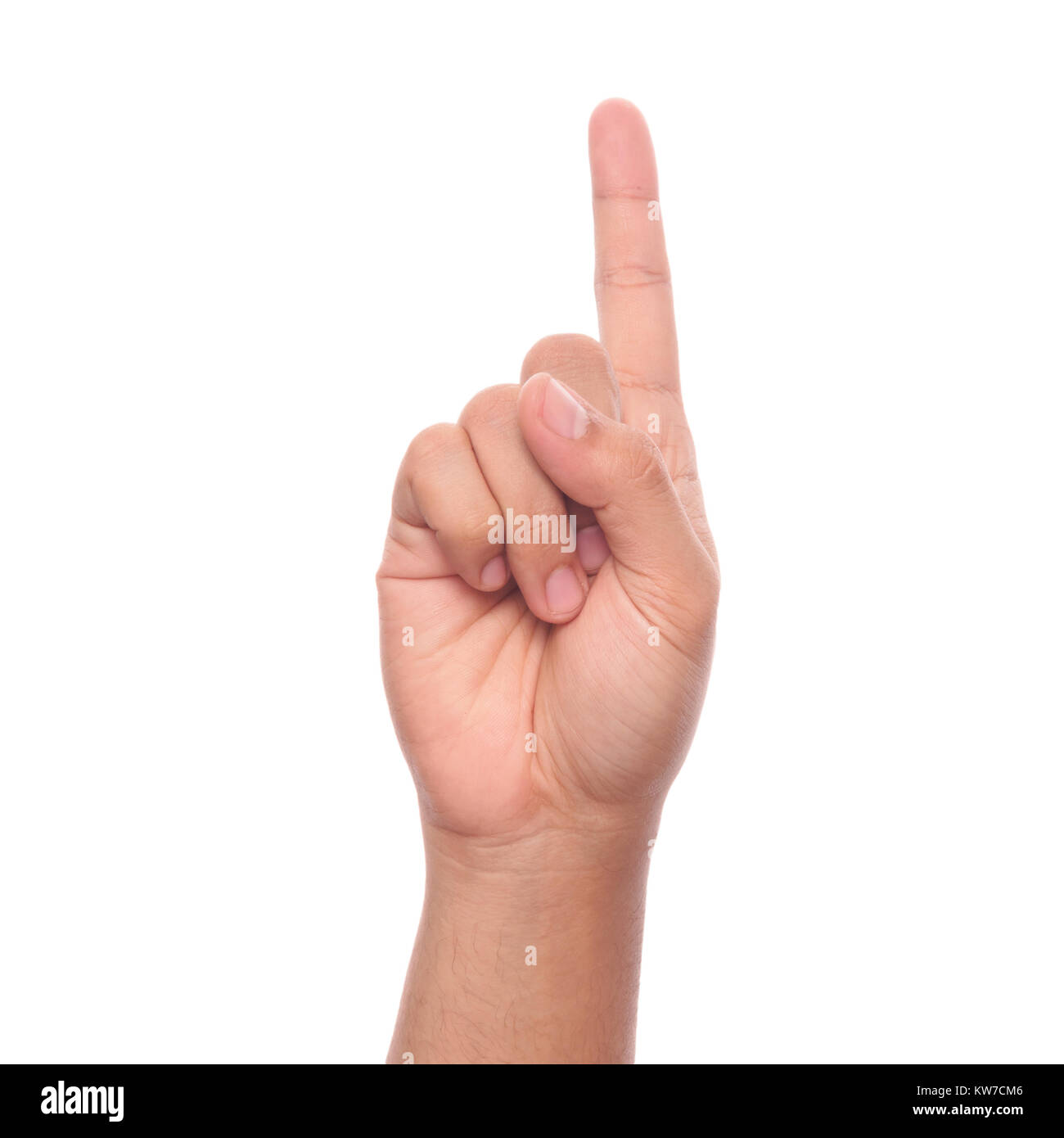 finger point isolated white background with clipping path Stock Photo ...