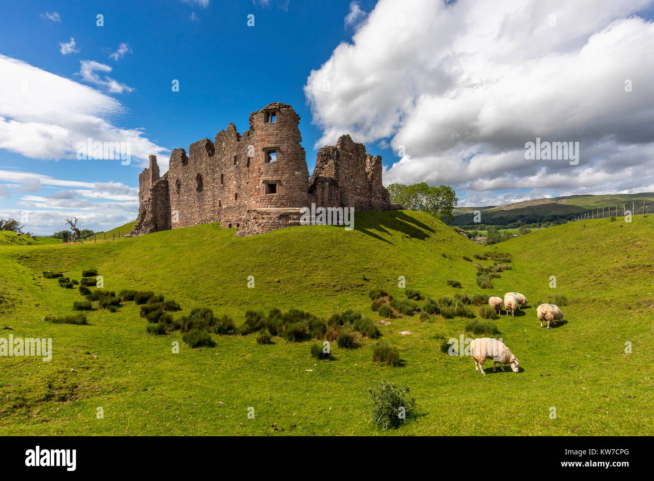 Brough Castle; Cumbria; UK Stock Photo
